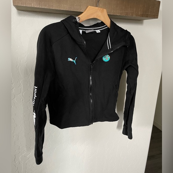 BMW M Motorsport Women’s Sweat Jacket Collab  Puma•••Black Zip Hoodie,  XS - Picture 8 of 13